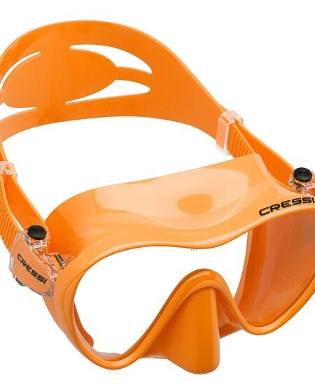Cressi F1 High-Grade Silicone Frameless Dive Mask - Orange