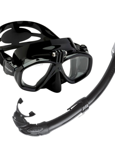 Cressi Action Mask & Gamma Snorkel Set Black