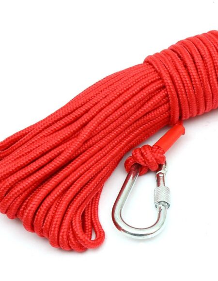 20 Metre Salvage Rope for Fishing Magnets with Carabiner 20m x 8mm