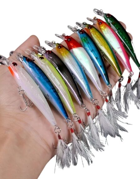 10pcs Minnow Fishing Lures  9cm / 7 grams
