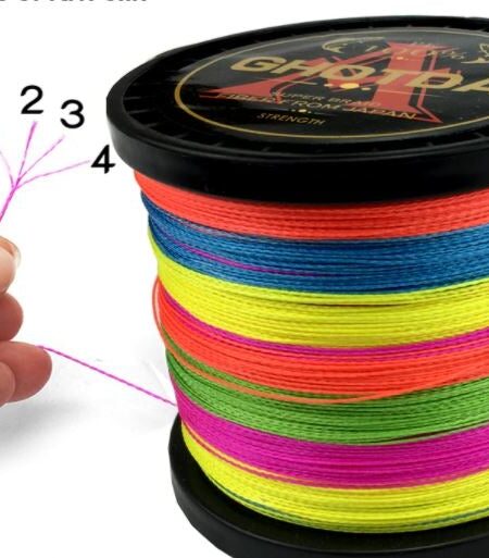 120Lb  Multicolored  Fishing  Braid 500 Metre Fishing Braid